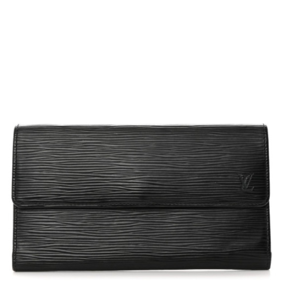 Louis Vuitton Black Epi Leather Sarah Wallet